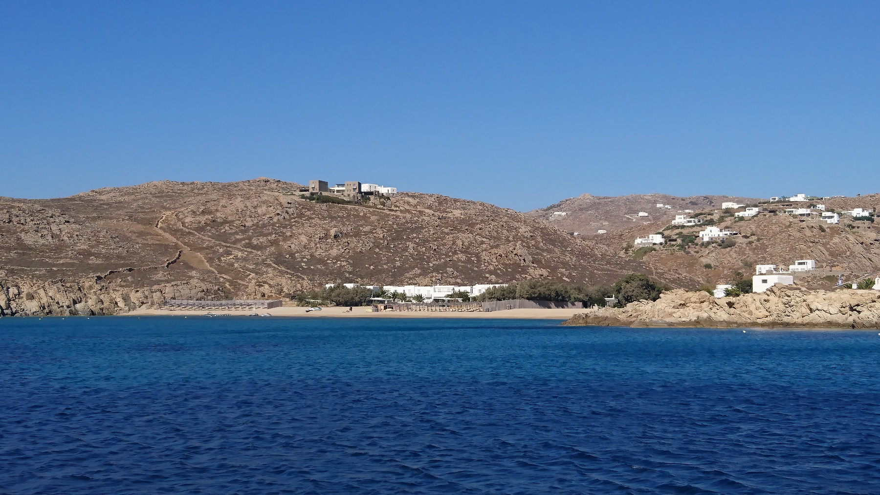 Mykonos Strande Strande Strande Einfach Weg Griechenland Griechische Inseln